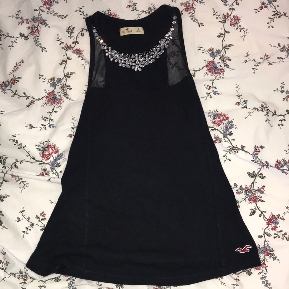 Hollister High Neck tank top w/ Jewled Neckline